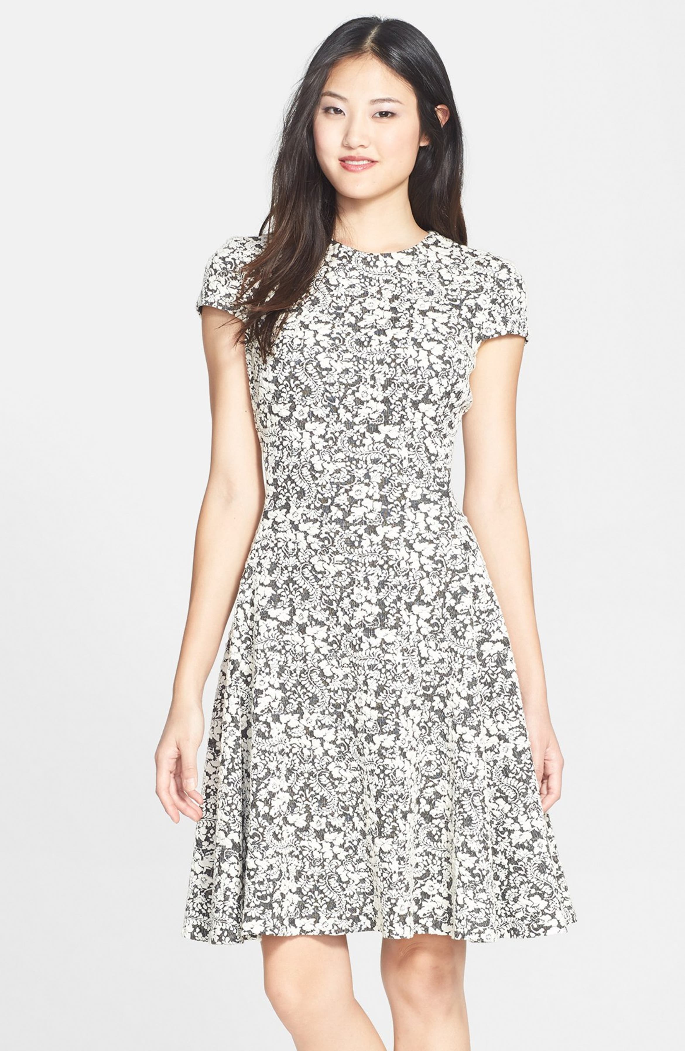 Maggy London Jacquard Knit Fit & Flare Dress | Nordstrom