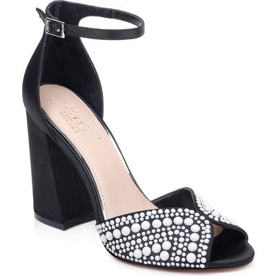 Jewel Badgley Mischka Serenity Ankle Strap Sandal, Black