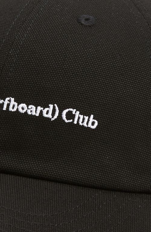 Stockholm Surfboard Club Pac Logo Embroidered Baseball Cap In Black/white