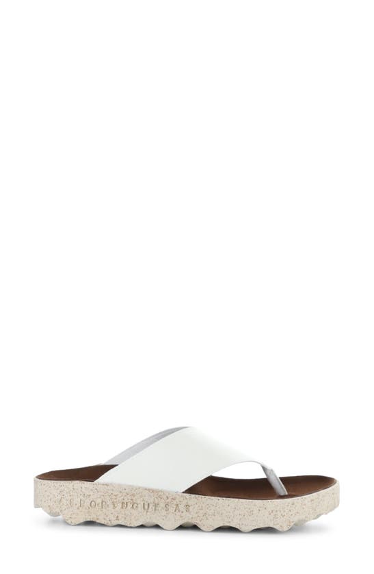 Shop Asportuguesas By Fly London Cami Platform Flip Flop In White Eco Faux Leather