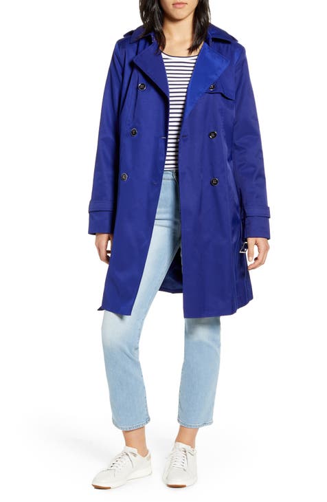 Women S Blue Trench Coats Nordstrom, Long Navy Blue Trench Coat