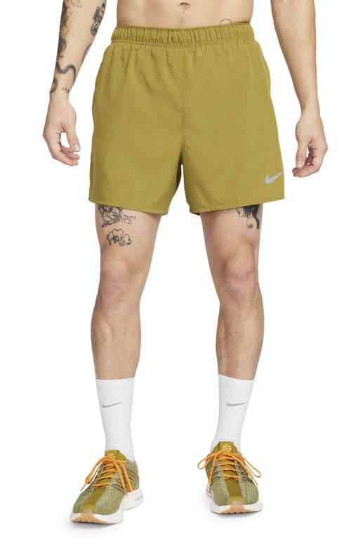 Nike Dri-fit Challenger 5-inch Brief Lined Shorts In Green