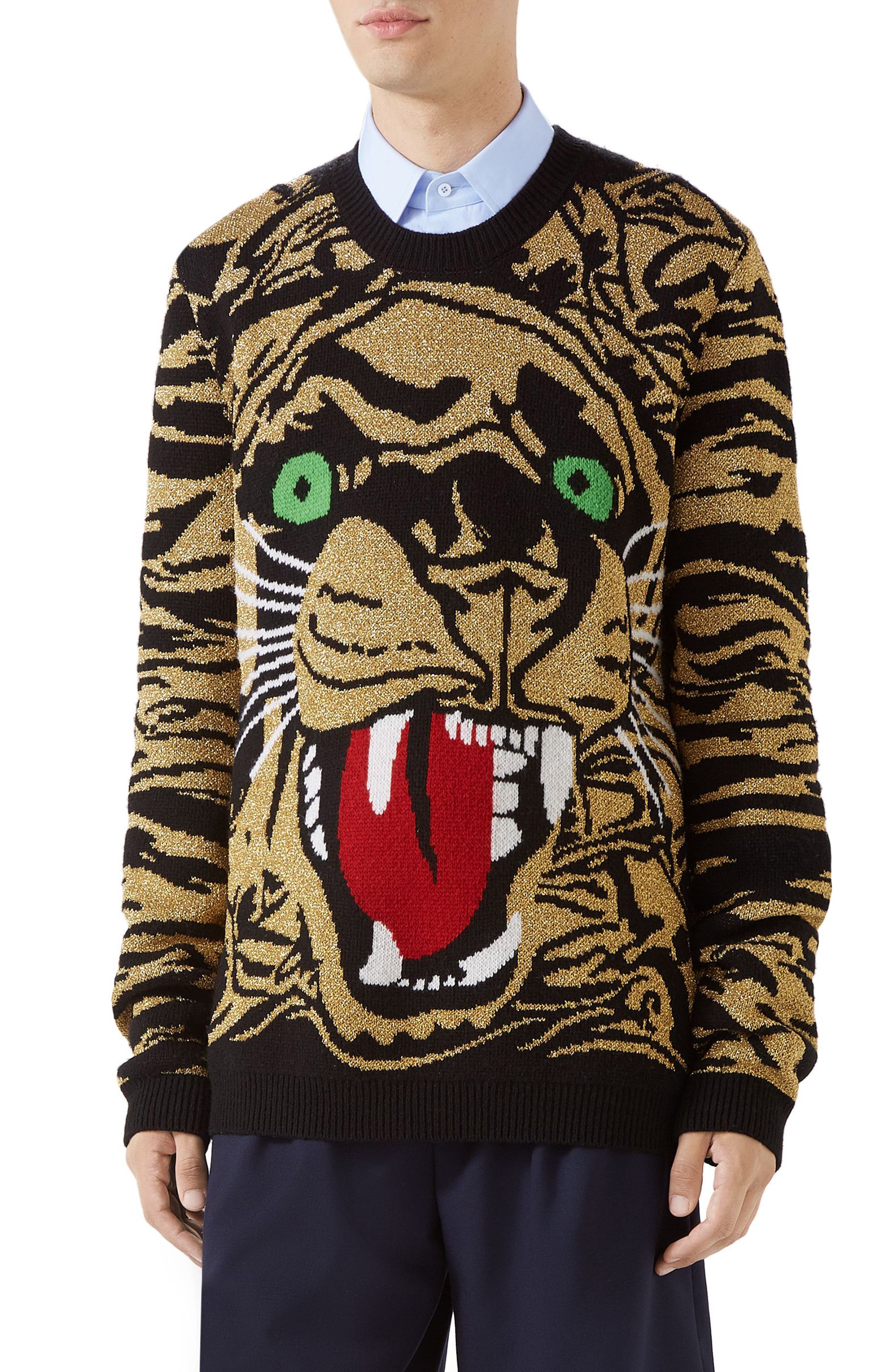 gucci tiger wool sweater