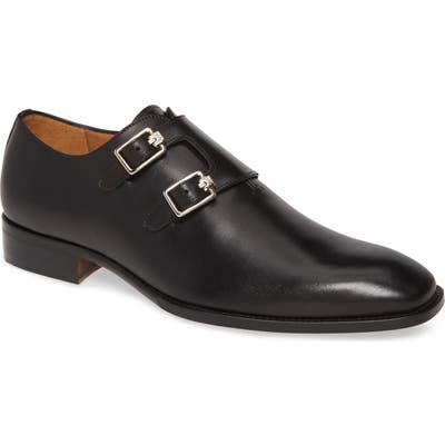 Mezlan Brescia Double Monk Strap Shoe, Black