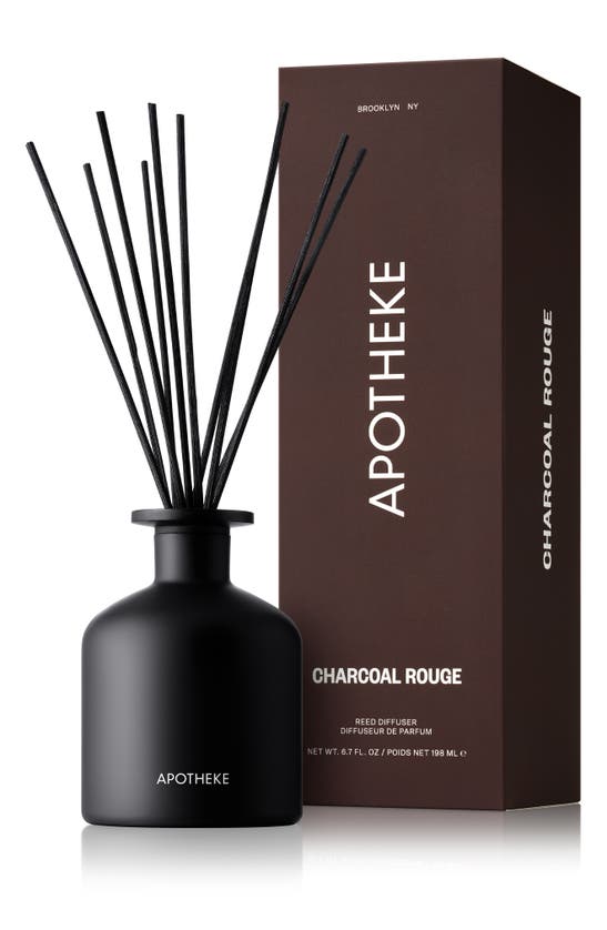 Apotheke Charcoal Rouge Reed Diffuser, 6.7 Oz. In Black