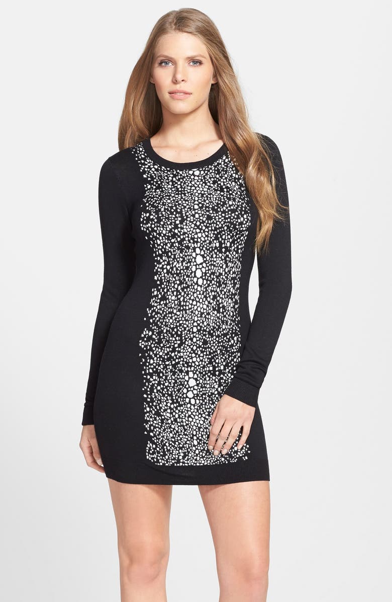 French Connection 'Body Rays' Dot Front Body-Con Sweater Dress (Online ...
