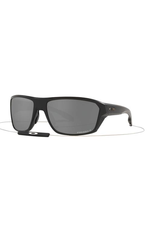 Oakley Split Shot 64mm Polarized Rectangle Sunglasses In Matte Black/prizm Black
