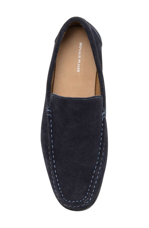 Donald Pliner Moc Toe Driver In Navy/navy