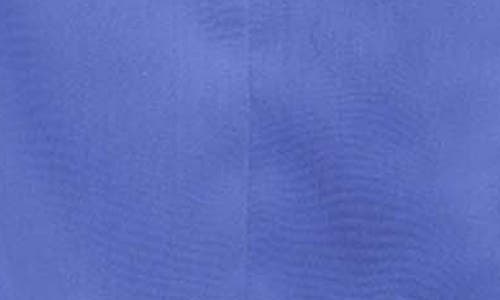 Foxcroft Bridget Scalloped Matte Sateen Button-up Shirt In Lapis