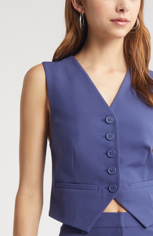 Shop Open Edit Tailored Vest In Blue Cobalt