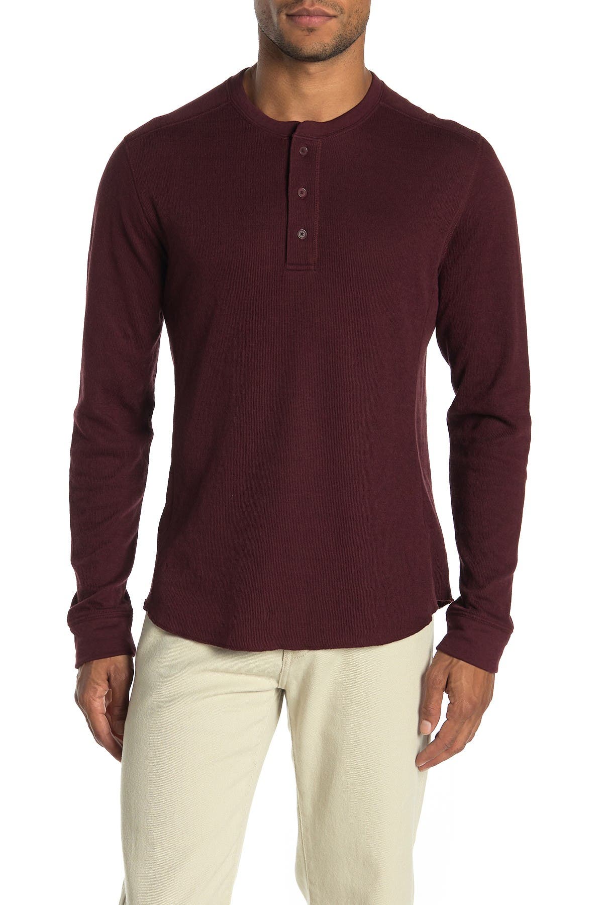 ribbed henley sweater