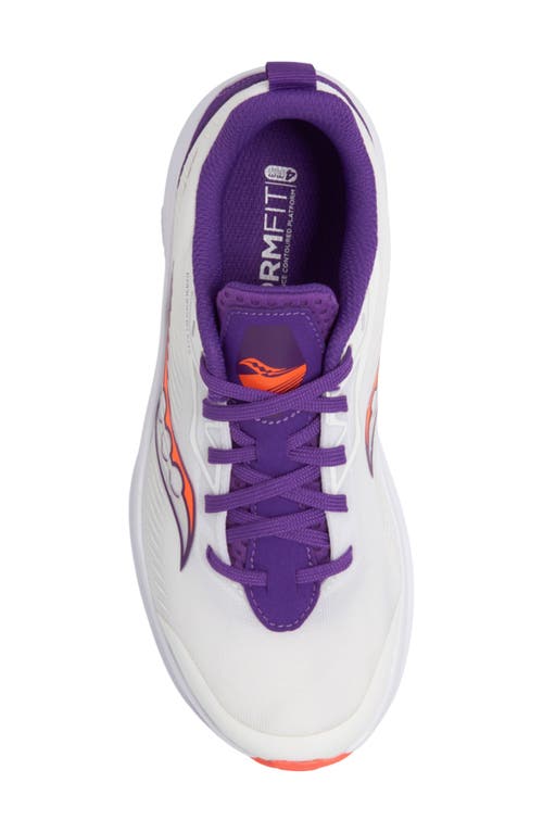 Shop Saucony Endorphin Kdz Running Sneaker In White/purple