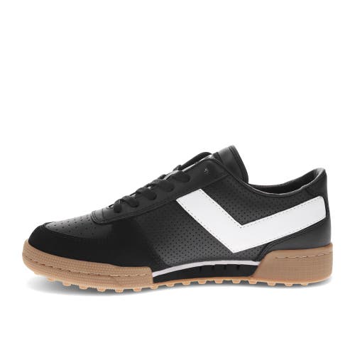 Shop Pony Linebacker Lux Sneakers In Black/white/gum