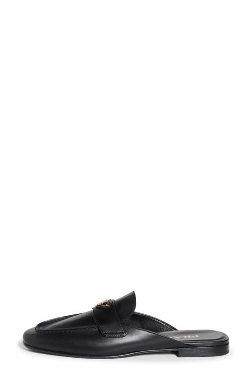 Shop Prada Logo Loafer Mule In Nero