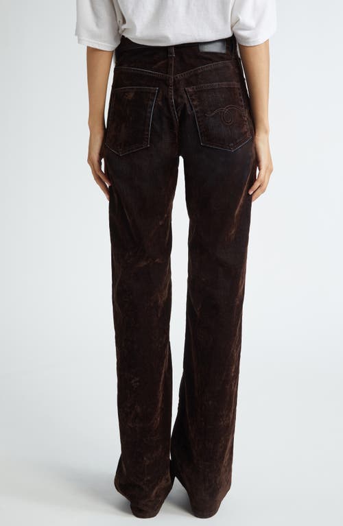 Shop R13 Jane Flare Jeans In Flocked Brown