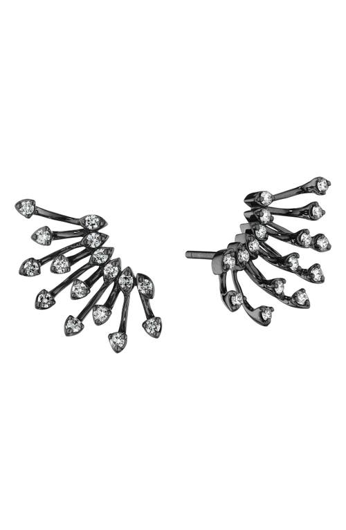 Hueb Luminous Diamond Stud Earrings in Black Rhodium at Nordstrom