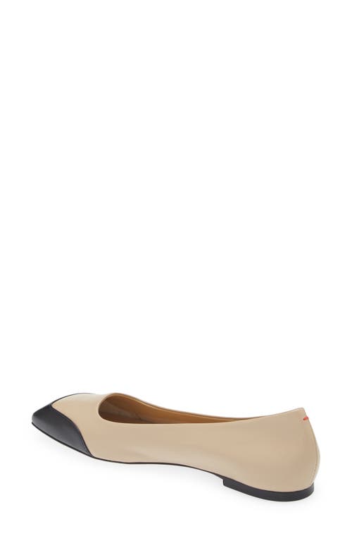 Shop Aeyde Iris Flat In Hazelnut/black