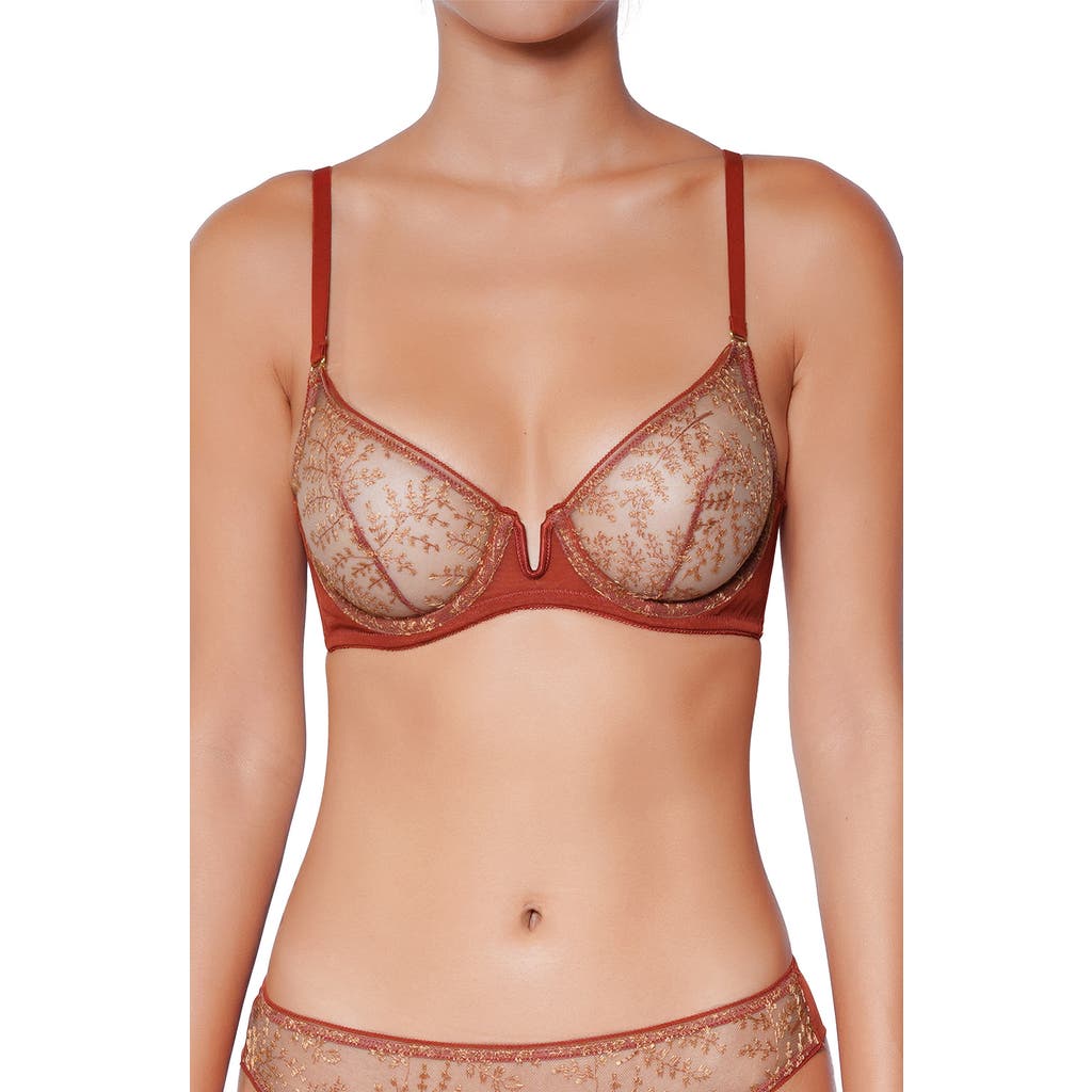 Huit Automne Underwire Bra In Rust