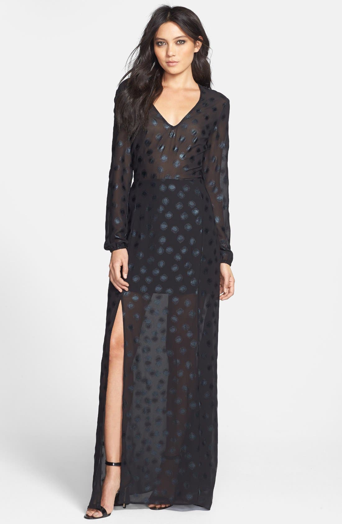 wayf polka dot dress