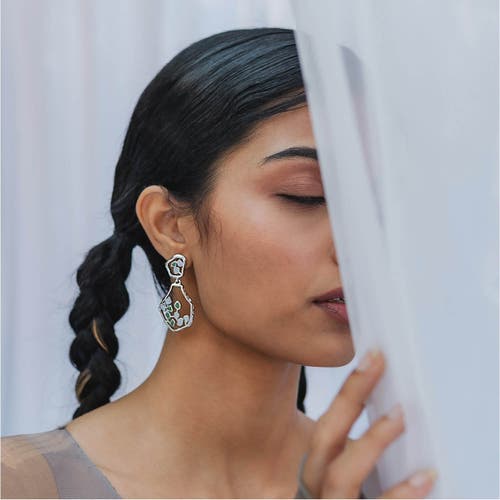 Dhwani Bhansal Terra Drop Earrings In Gold Plated