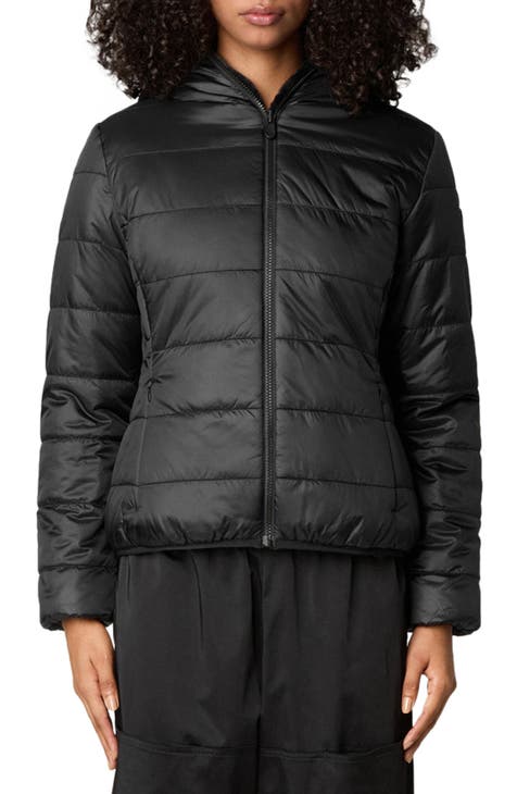 Women's Samantah Hooded Parka with Faux Fur Lining in Black - Save The Duck