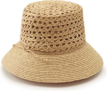 Tommy Bahama Women's Raffia Packable Bucket Hat
