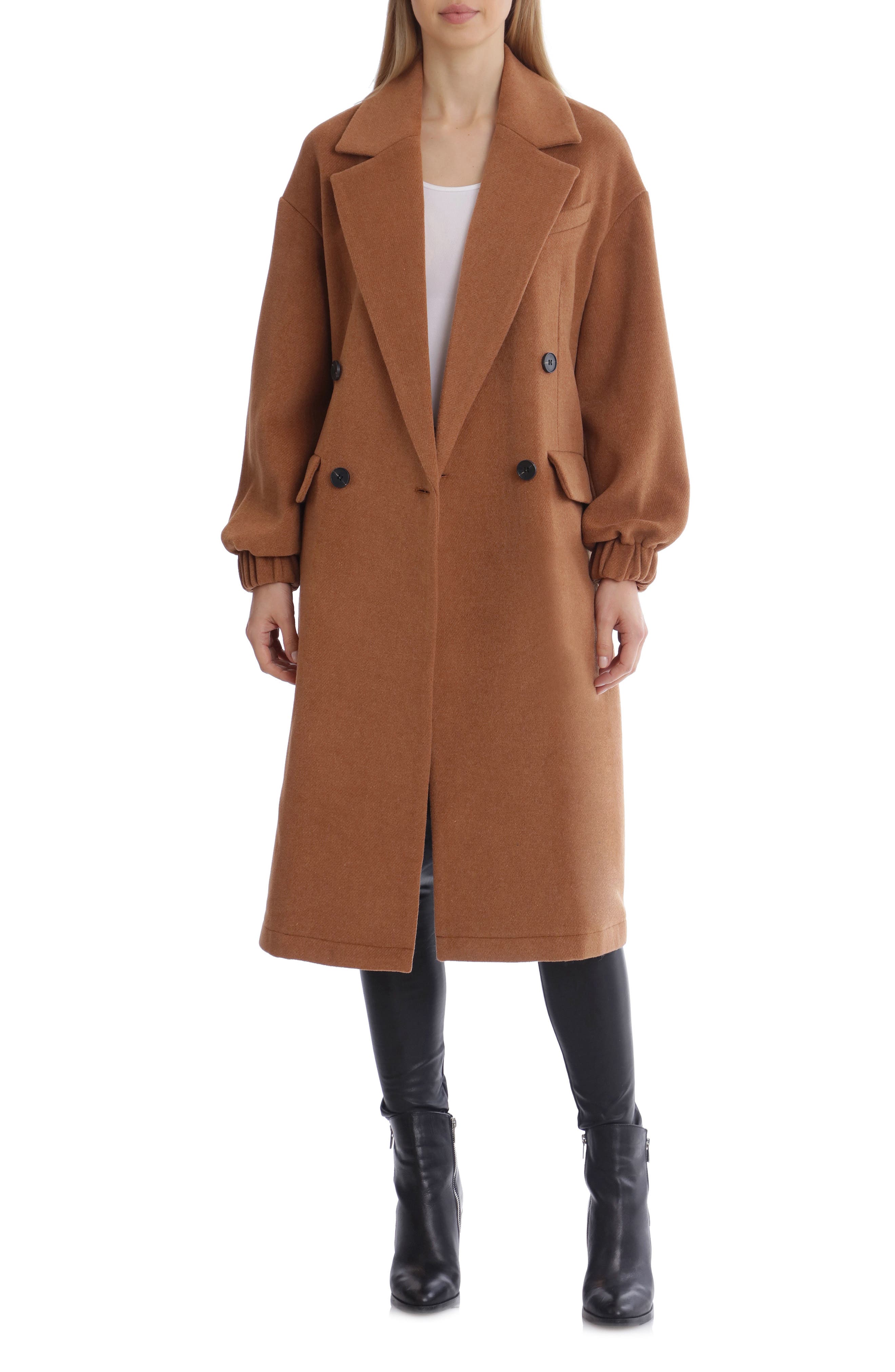 XL-5XL Lady Vintage Longline Swing Coat Plus Size Trench Double Breasted Jacket