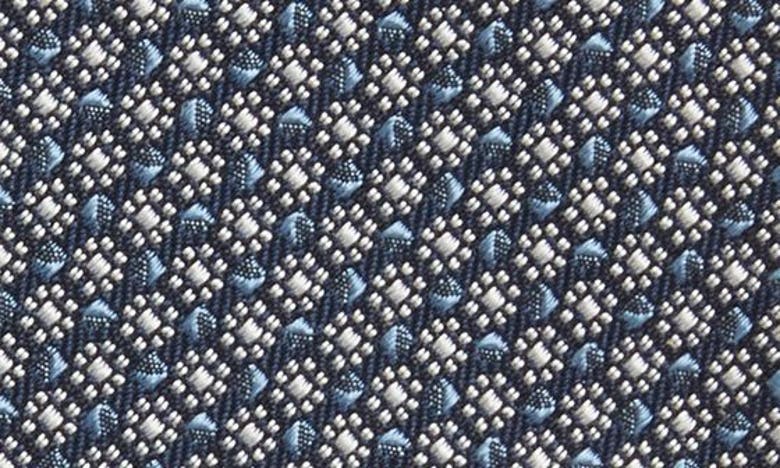 Shop Zegna Ties Floral Geometric Jacquard Mulberry Silk Tie In Lightblue