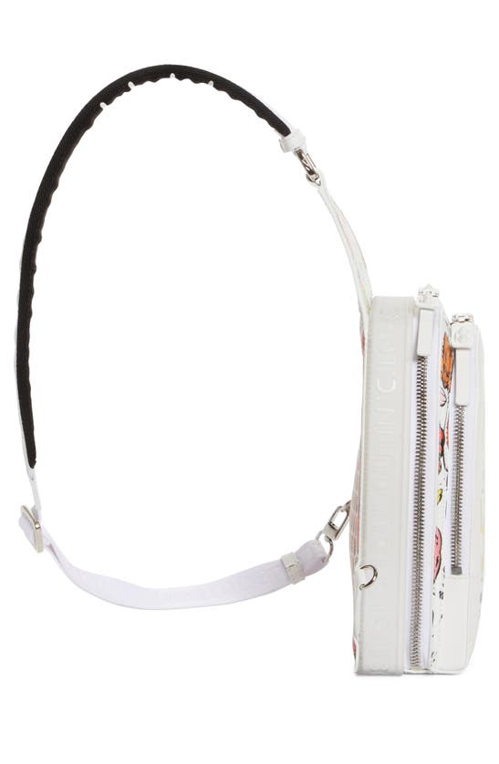 Shop Christian Louboutin Loubifunk Leather & Jacquard Backpack In Bianco/ Multi/ Bianco