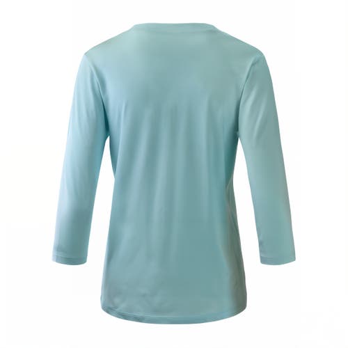 Uv Skinz 3/4 Sleeve V-neck R&r Tee In Glacier