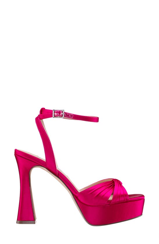 Shop Nina Angie Ankle Strap Platform Sandal In Parfait Pink