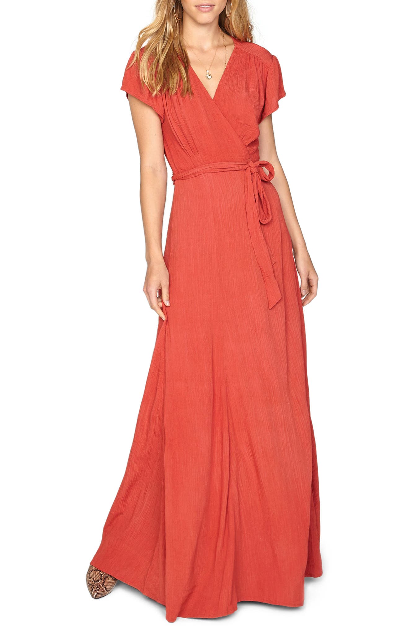 amuse society mala wrap dress