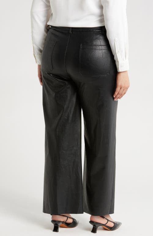 Shop Lyssé High Waist Faux Leather Wide Leg Pants In Kohl Black