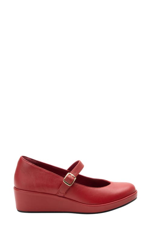 Alegria By Pg Lite Haylo Mary Jane Wedge Pump In Ruby