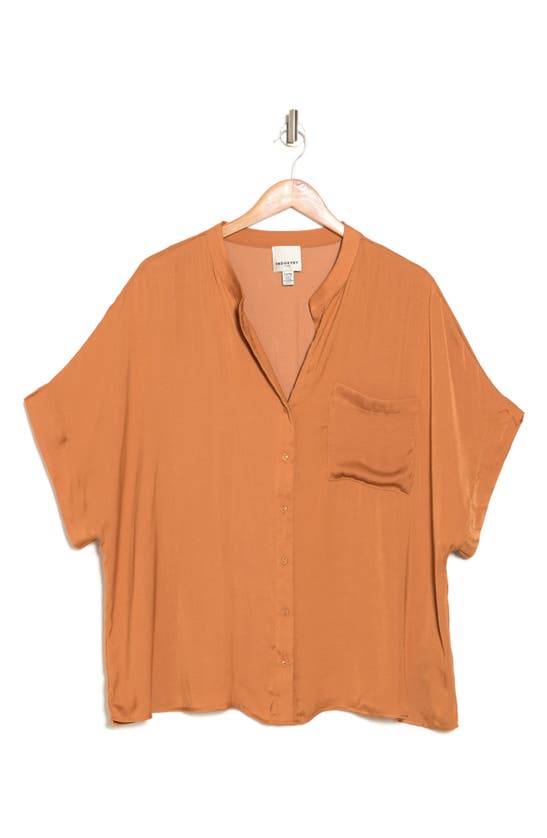 Shop Industry Republic Clothing Airflow Front Button Top In Fox