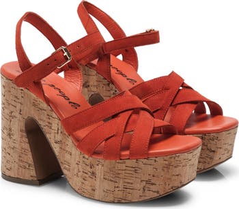 Free people cheap red sandals