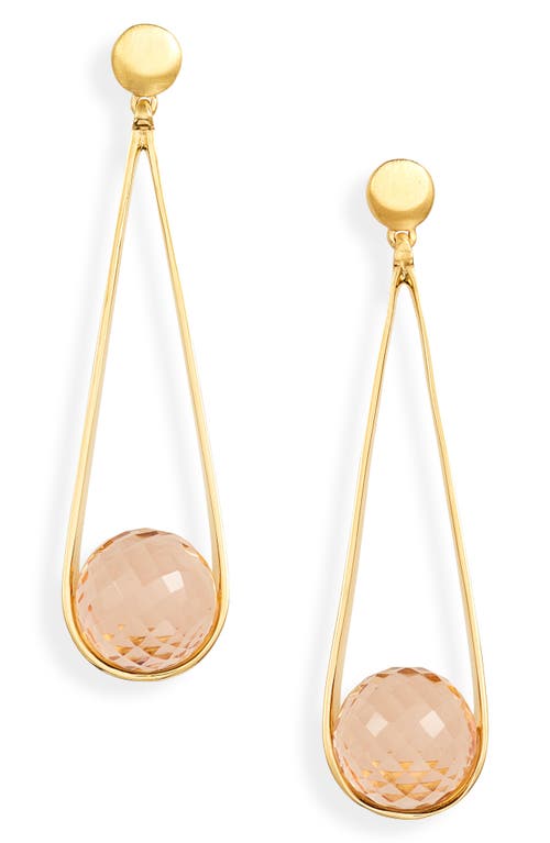 Ipanema Drop Earrings in Morganite/Gold