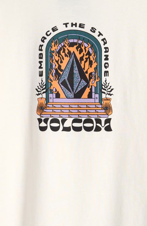 Shop Volcom Kids' Sacred Cotton Graphic T-shirt In Off White