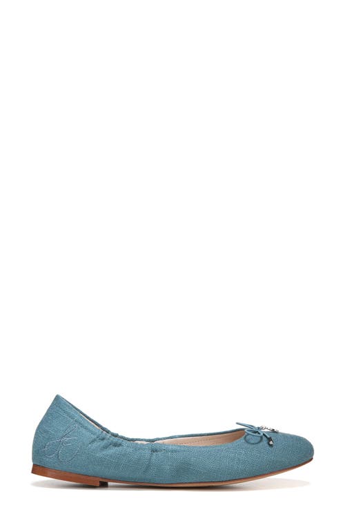 Shop Sam Edelman Felicia Flat In Denim Blue Fabric