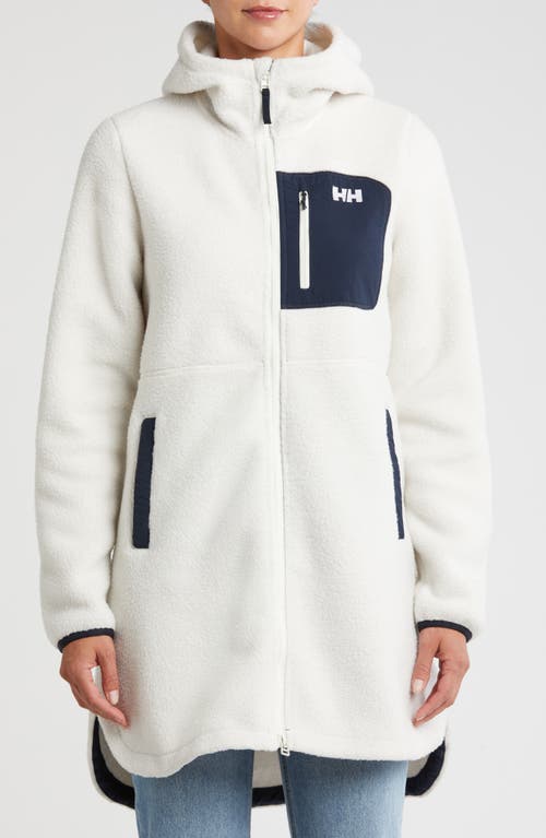 Shop Helly Hansen Imperial High Pile Fleece Long Jacket 2.0 In Snow