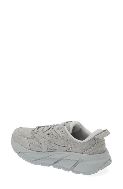 Shop Hoka Gender Inclusive Clifton L Suede Sneaker In Limestone/limestone