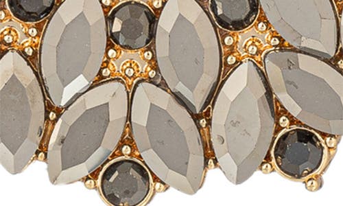 Eye Candy Los Angeles Stephanie Noir Cz Loop Droop Earrings In Silver