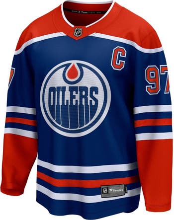 Youth Edmonton Oilers Connor McDavid Royal Home Premier Player Jersey