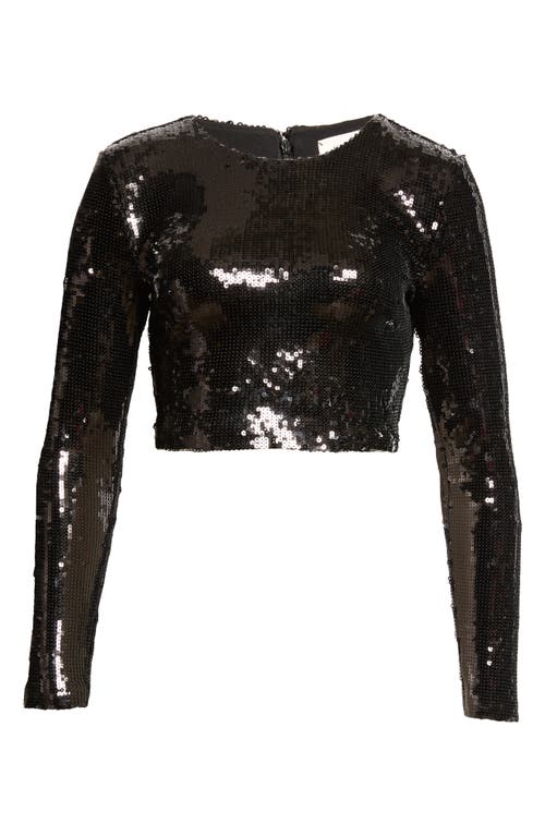 L AGENCE L'AGENCE ROGAN SEQUIN CROP TOP 