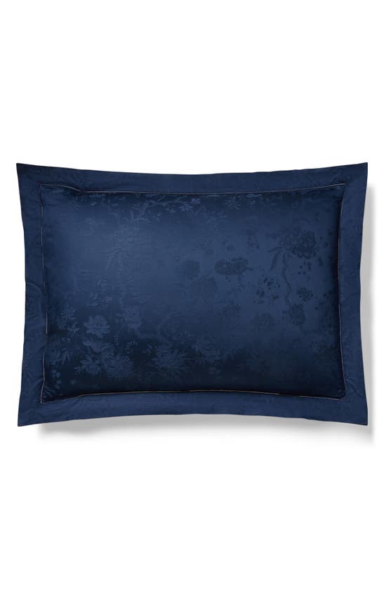 Shop Ralph Lauren Bethany Floral Jacquard Pillow Sham In Polo Navy