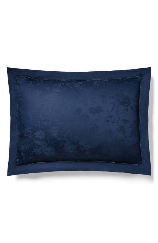 Ralph Lauren Bethany Floral Jacquard Pillow Sham In Polo Navy