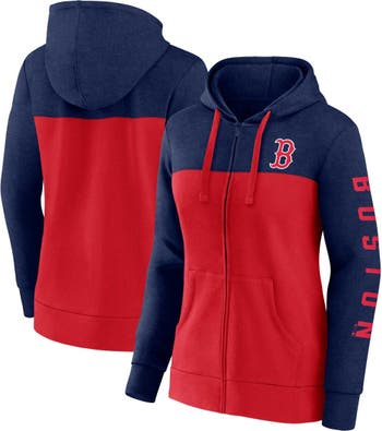 FANATICS Women's Fanatics Branded Heather Navy/Red Boston Red Sox City Ties  Hoodie Full-Zip Sweatshirt