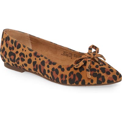 Seychelles In Theme Pointed Toe Bow Flat- Brown