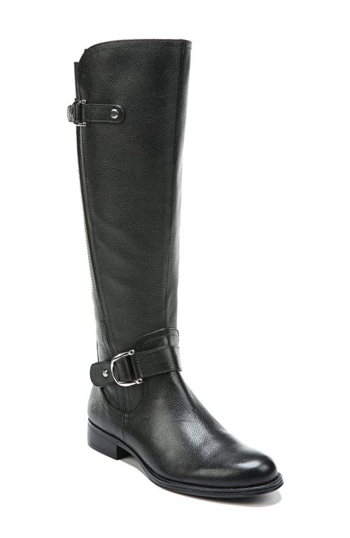 Jenelle Tall Boot in Black Leather
