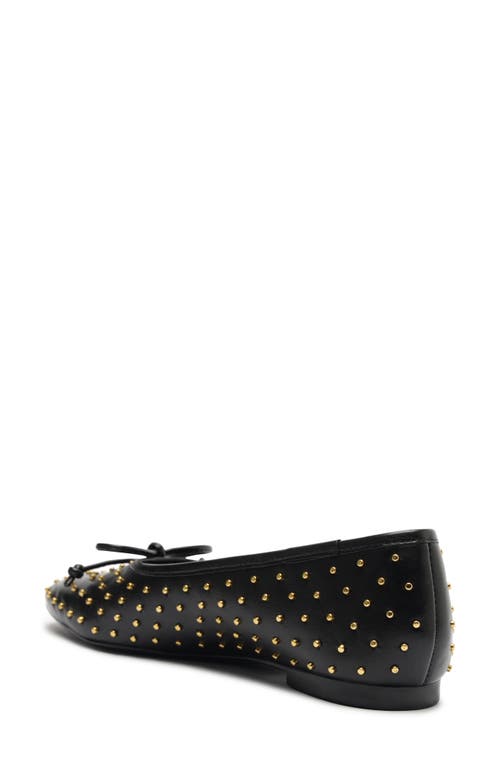 Shop Schutz Arissa Square Toe Ballet Flat In Black W Studs